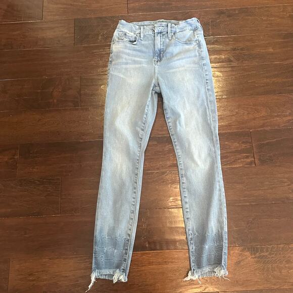 GOOD AMERICAN Good Legs High Rise Skinny Blue Jeans Size 6 / 28 GL 1037 373 - Picture 2 of 11